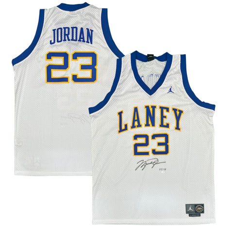 Michael Jordan Autographed Authentic Laney High School Jersey UDA LE 123