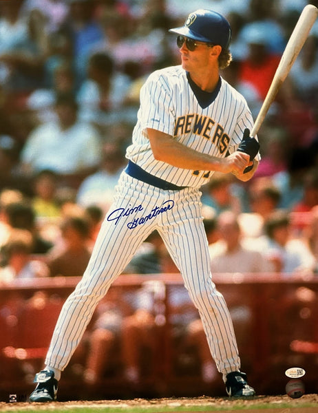 Milw Brewers 1982 AL Champion JIM GANTNER Signed 16x20 Photo #12 AUTO - JSA