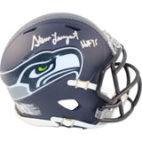 Steve Largent Signed Seattle Seahawks Mini Helmet HOF Beckett 44425