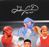 Gary Carter & Yogi Berra Signed Unframed 20x24 MLB Catchers Photo with "The Kid"