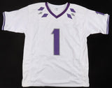 Quentin Johnston Signed TCU Horned Frogs Jersey (Beckett) Los Angles Charger /WR