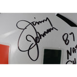 Jimmy Johnon Autographed Miami Hurricanes F/S Helmet 87 Champs Beckett 50131