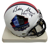 Billy Shaw HOF Signed/Inscribed HOF Logo Mini Football Helmet JSA 213132