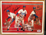 Sandy Koufax Johnny Podres Don Drysdale Autographed 8x10 Photo Framed LA Dodgers