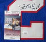 Ottis Anderson Signed/Inscribed Blue Giants Custom Football Jersey JSA XHC66