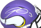 Jordan Addison Autographed Minnesota Vikings Mini Helmet Beckett 40985