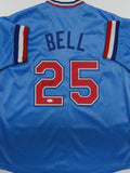 Rangers All Star BUDDY BELL Signed Custom Replica Texas Jersey AUTO - JSA