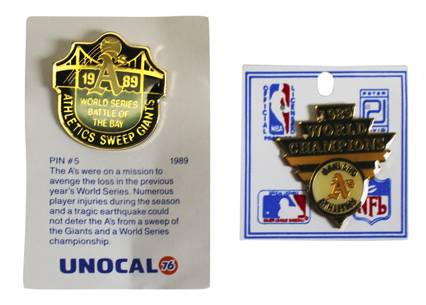 Athletics 1989 Season Collector Pin Set Un-signed 1