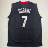 Autographed/Signed Kevin Durant Houston Black Basketball Jersey Beckett BAS COA