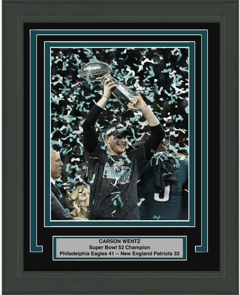 Framed Carson Wentz Philadelphia Eagles Super Bowl 52 Champions 8x10 Photo