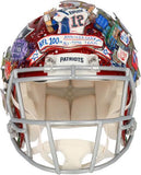 Tom Brady Patriots Signed Riddell Flash Authentic Helmet-Art Charles Fazzino