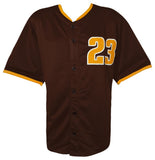 Fernando Tatis Jr. (PADRES) Signed Brown Custom Jersey - (BECKETT COA)
