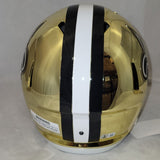 DREW BREES SIGNED NEW ORLEANS SAINTS F/S CHROME SPEED REPLICA HELMET BECKETT
