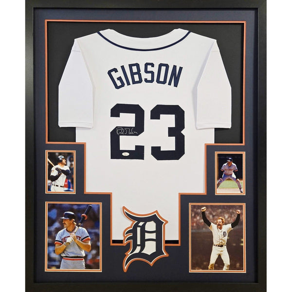 Kirk Gibson Autographed Signed Framed Detroit Tigers Jersey JSA