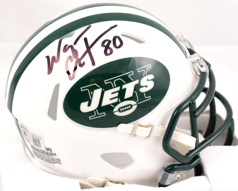 Wayne Chrebet Autographed New York Jets 98-18 Speed Mini Helmet - Beckett W Holo