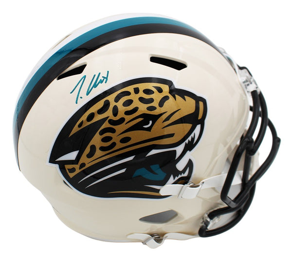 Travis Hunter Signed Jacksonville Jaguars Speed Full Size Retro NFL Helmet