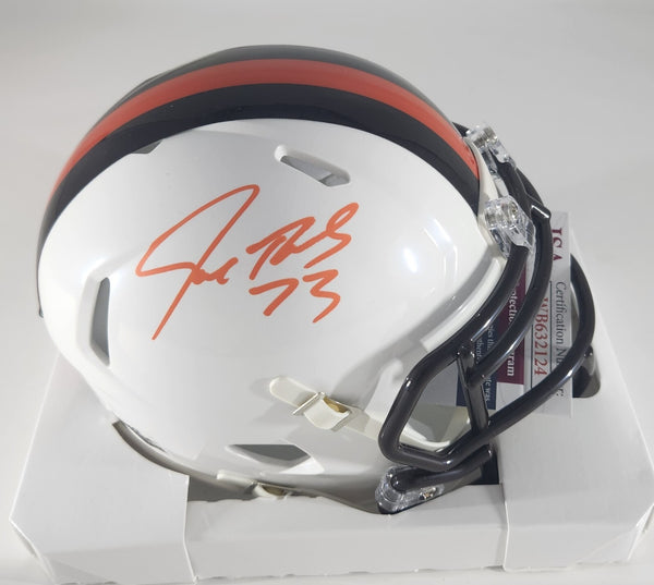 Cle Browns JOE THOMAS Signed Riddell 2023 Alternate Speed Mini Helmet AUTO - JSA