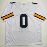 Autographed/Signed Mike Sainristil Michigan White Jersey Beckett BAS COA