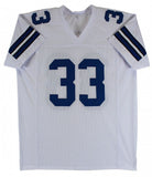 Tony Dorsett Signed Dallas Cowboys Jersey (Beckett QR) 4xPro Bowl Running Back