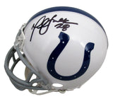 Marshall Faulk HOF Signed/Autographed Colts Mini Football Helmet JSA 213105