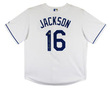 Royals Bo Jackson Authentic Signed White Majestic Cool Base Jersey BAS Witness 2
