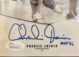 Chargers HOF (Fouts Winslow Joiner) Autographed 8x10 Photo with Plaque JSA COA
