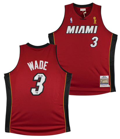 Heat Dwyane Wade Signed 2005-06 Red Mitchell & Ness Authentic Jersey Fanatics