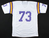 Ron Yary Signed Minnesota Vikings White Jersey (JSA COA) Hall of Fame O Lineman