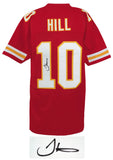 Tyreek Hill (KC CHIEFS) Signed Red Custom Football Jersey -(SCHWARTZ SPORTS COA)