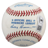 Red Sox Ted Williams Authentic Signed Bobby Brown Oal Baseball BAS #AE13386