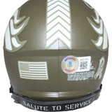 Terrell Davis Signed Denver Broncos Salute HOF Mini Helmet Beckett 42219