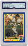 Moises Alou Signed Pirates 1990 Score Rookie Baseball Card #592 - (PSA Slabbed)