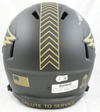 A.J. Brown Autographed Eagles F/S Salute 2025 Speed Helmet - Beckett W Hologram