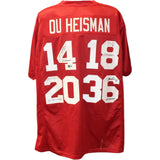 Bradford White Sims Owens Signed College Style Heisman XL Jersey Beckett 55444