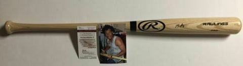 Autographed/Signed MAIKEL FRANCO Natural Pro Model 34 Baseball Bat JSA COA PHOTO