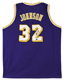 Magic Johnson Authentic Signed Purple Pro Style Jersey Autographed BAS Witnessed