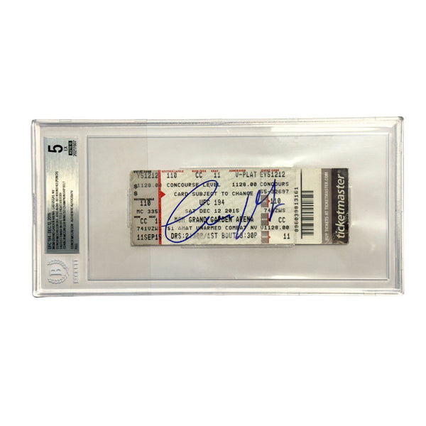 Conor McGregor Signed 2015 vs Jose Aldo 1st Round Knockout UFC Ticket - BGS 5