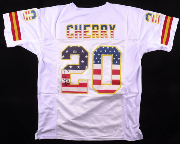 Deron Cherry Signed Kansas City Chiefs All American Jersey (PSA) 6xPro Bowl D.B.