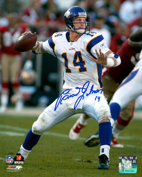 Vikings BRAD JOHNSON #14 Signed 8x10 Photo #2 AUTO - Bucs SB XXXVII Champ
