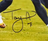 TAYSOM HILL AUTOGRAPHED 16X20 PHOTO NEW ORLEANS SAINTS BECKETT BAS STOCK #177453