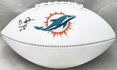 De'Von Achane Autographed Dolphins White Logo Football Beckett Witness #1W007712