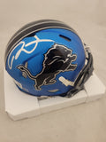 DAVID MONTGOMERY SIGNED DETROIT LIONS ALTERNATE SPEED MINI HELMET BECKETT QR