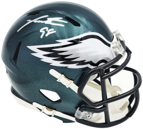 JALEN CARTER AUTOGRAPHED EAGLES GREEN SPEED MINI HELMET BECKETT WITNESS 229519