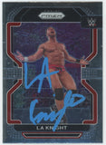 LA Knight WWE Authentic Signed 2022 Panini Prizm #142 Card BAS #BS86731