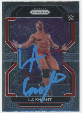 LA Knight WWE Authentic Signed 2022 Panini Prizm #142 Card BAS #BS86731