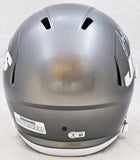 JOE NAMATH AUTOGRAPHED JETS FLASH GRAY FULL SIZE SPEED HELMET BECKETT 212597