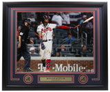 Ronald Acuna Jr. Signed Framed Atlanta Braves 16x20 Hr Pose Photo BAS ITP