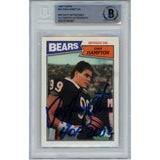 Dan Hampton Autographed/Signed 1987 Topps #53 Slabbed Trading Card Beckett 49337