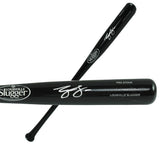 George Lombard Signed Detroit Tigers Louisville Slugger Black Pro Stock MLB Bat