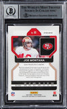 49ers Joe Montana Signed 2021 Panini Prizm Lazer #60 Card Auto 10! BAS Slabbed
